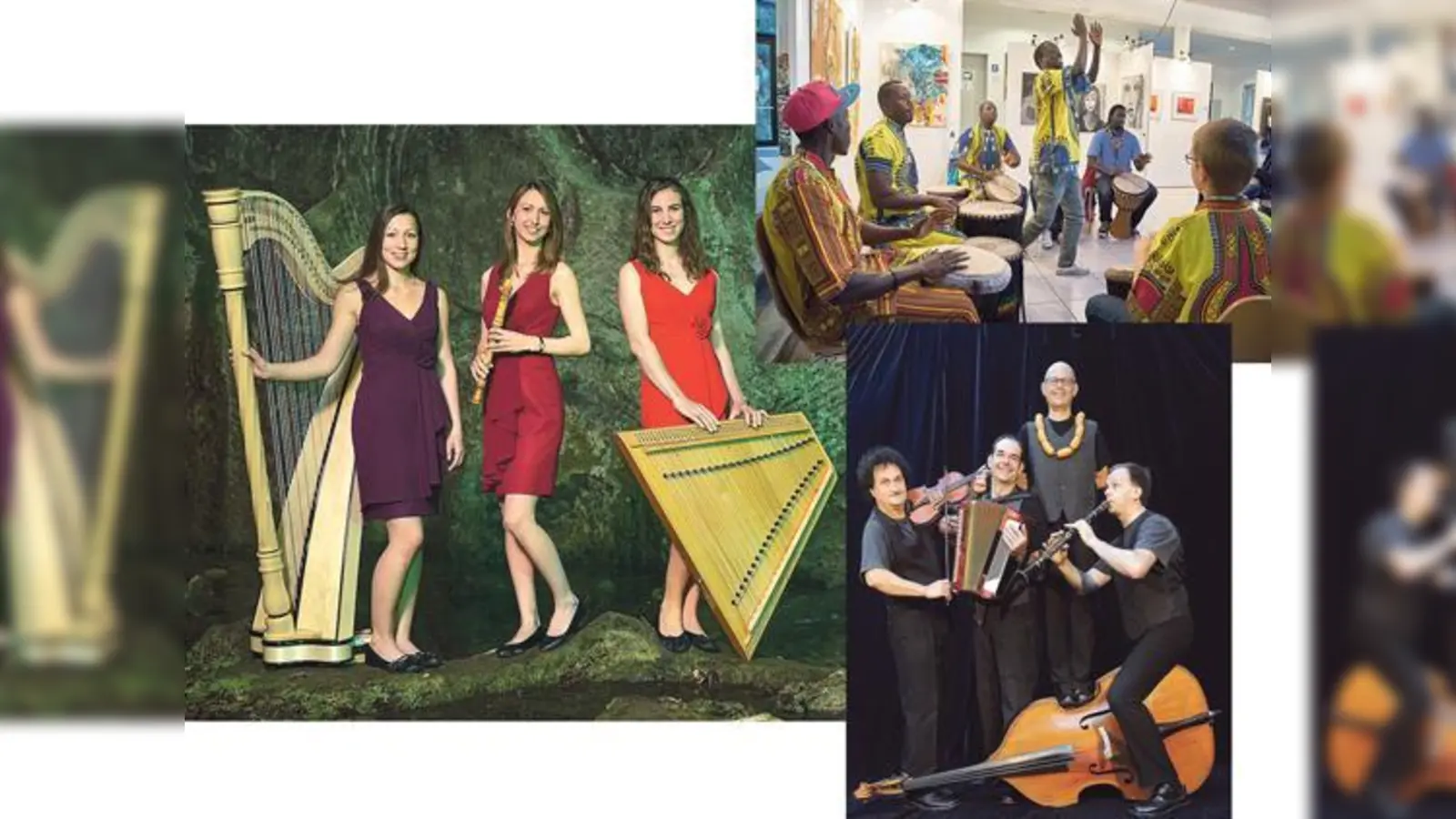 Die Gruppe »Vielsaitig« hat sich bei den Kulturtagen schon ein Stammpublikum erspielt. Foto oben rechts: Auf einen internationalen Hoagascht darf man sich am 3. November freuen. Die Gruppe Mistcapala spielt am 30. Oktober.  (Fotos: VA)