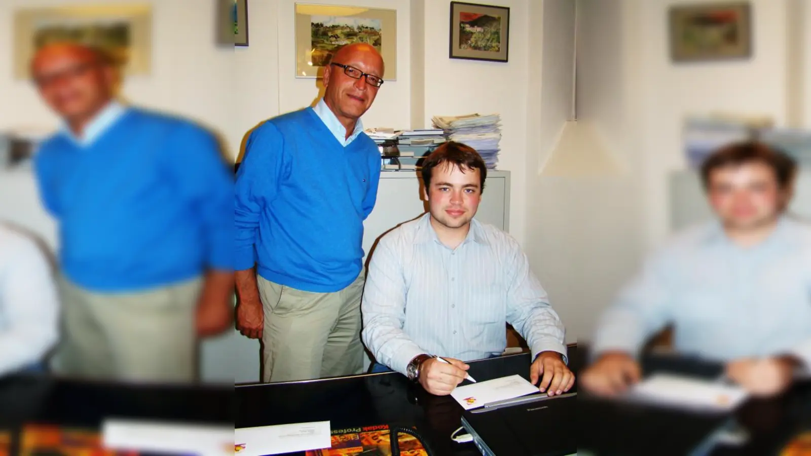 Vorsitzender Bernhard Loos (l.) mit dem neuen Geschäftsführer Felix Wegmann (Foto: Leo Agerer)