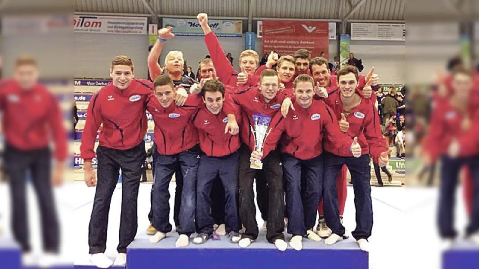 Das Turnerteam Exquisa Oberbayern konnte Mitte Dezember den Aufstieg in die zweite Bundesliga feiern. 	 (Foto: VA)