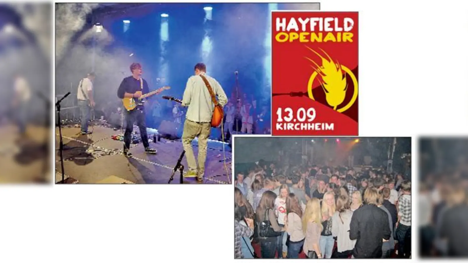 Junge Bands aus dem Umland bringen auf dem  Hayfield Open Air beim Kirchheimer JUZ die Besucher zum Rocken. In diesem Jahr gibt es erstmals eine  Aftershow-Party.	 (Fotos: privat)