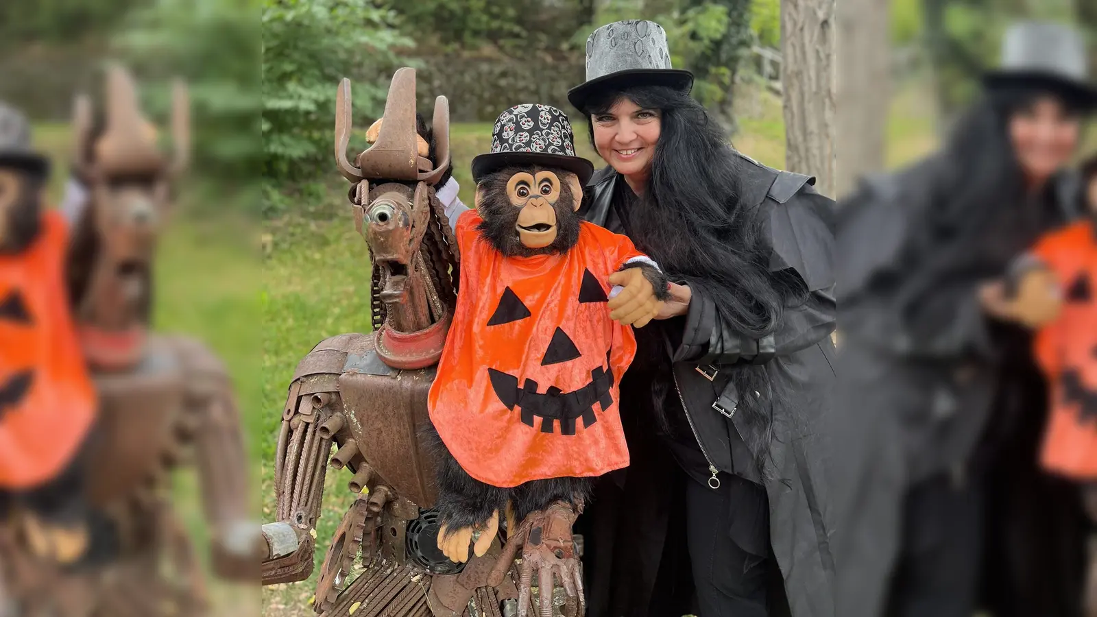 Bauchrednerin Tala Glück präsentiert bei ihrer Abendshow eine große Auswahl ihrer Puppen. (Foto: Tala Glück)