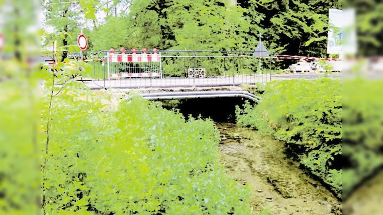 Einsturzgefährdet: Nur noch Fußgänger und Co dürfen über die Brücke an der Badstraße.  (Foto: Pietsch)
