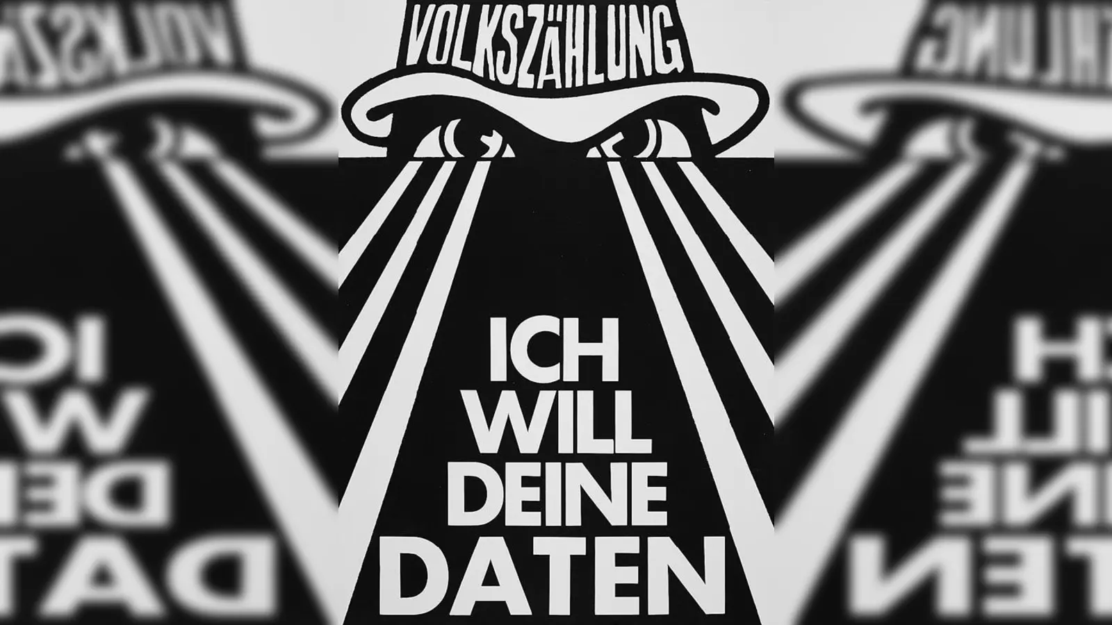 Protestplakat gegen die Volkszählung, um 1985.	 (Foto: MSM)