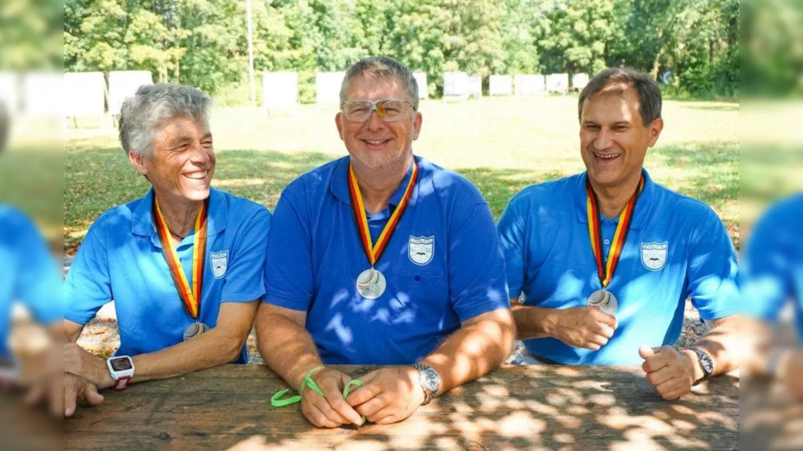 Deutsche Vize-Meister im Bogenschießen (v.l.): Jochen Kümpel, Jens Tellmann und Rafal Iciek. (Foto: SCUG)