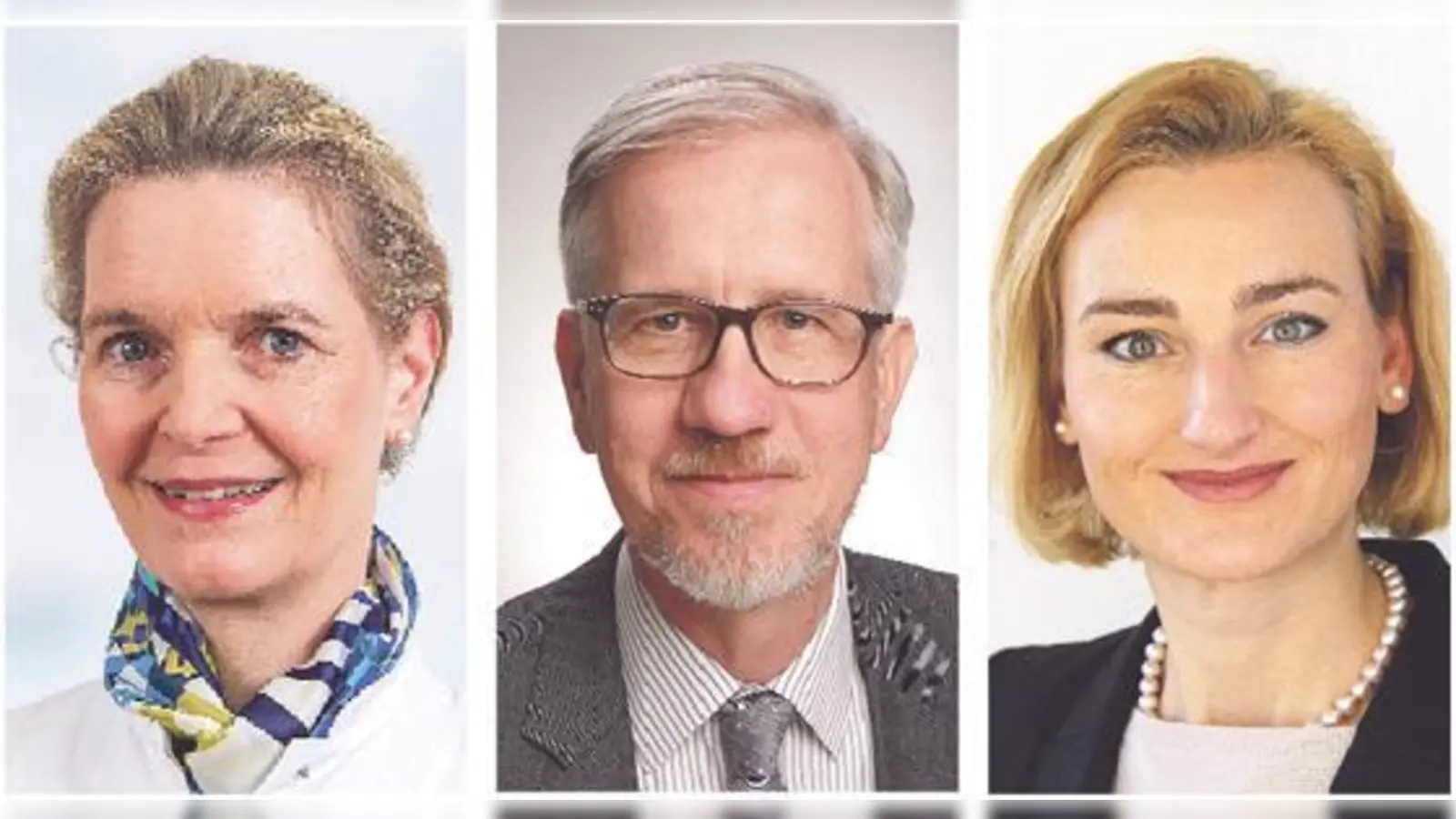 Die drei neuen Chefärzte: Privatdozentin Dr. med. Brigitte Buchwald-Lancaster, Prof. Dr. med. Marcus Krüger und Sigrid Aberl (von links nach rechts).	 (Fotos: privat)