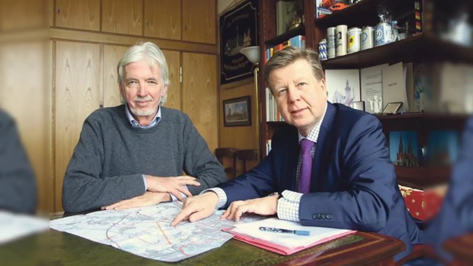 Kämpfen seit über einem Jahrzehnt gemeinsam gegen die Nordost-Verbindung  mit Erfolg: Wolfgang Lüers (links) von der Bürgerinitiative gegen die Nordost-Verbindung und MdL Robert Brannekämper. 	 (Foto: Büro MdL Brannekämper)