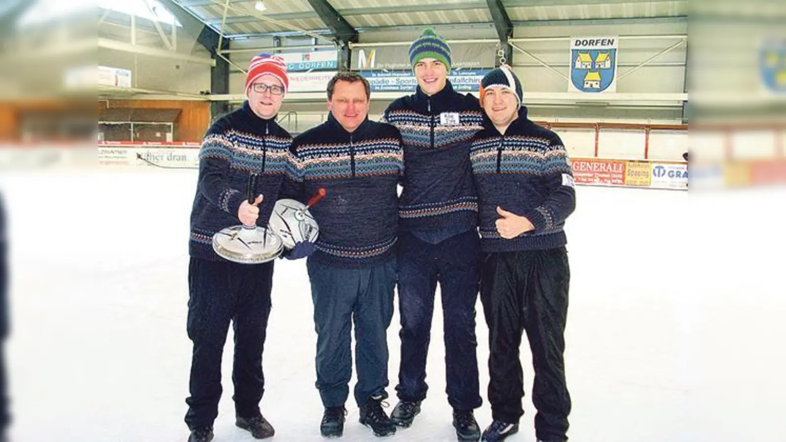 Von links: Michael Haller, Heinz Hußeck, Konstantin Heidacher und Fabio Remmersperger siegten beim Bezirkspokal in Dorfen.	 (Foto: TSV Ismaning)