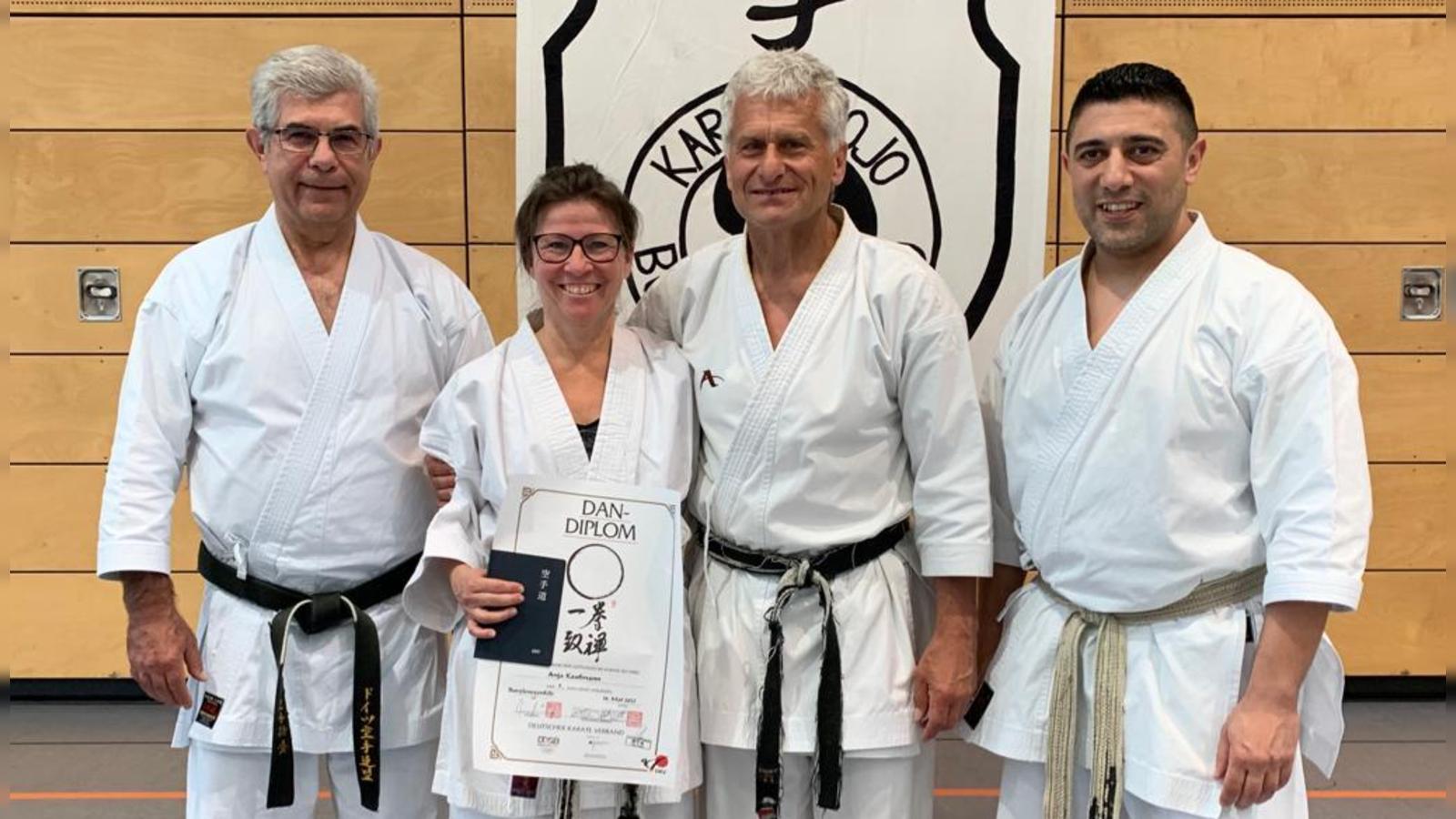 Anja Kaufmann Earns 5th Dan in Karate After Rigorous Training