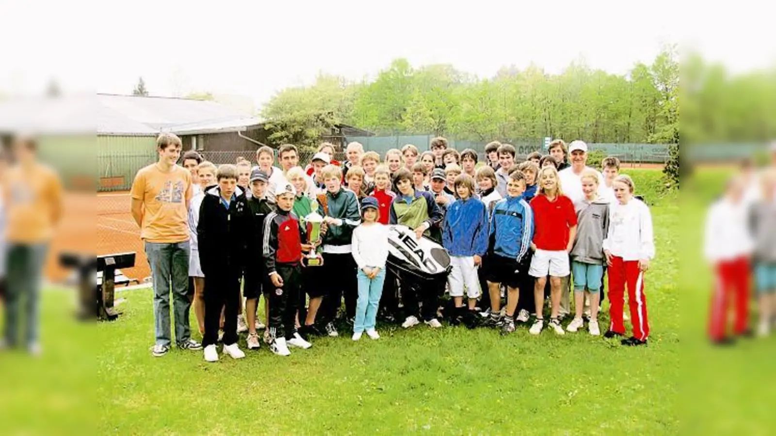 Auch wenn sich das Wetter als Spielverderber erwies  die Jugend hatte beim TC Weiß-Blau trotzdem ihren Spaß.	 (Foto: VA)