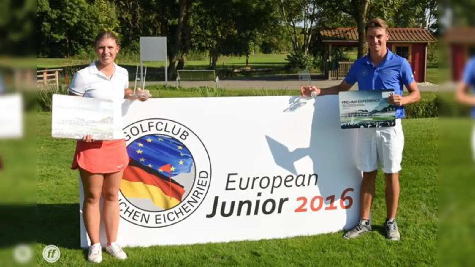 Die European Junoir-Champions nach ihren Siegen in Eichenried: Pilar von Heynitz und Florian Horder.	 (Foto: Föhlinger)