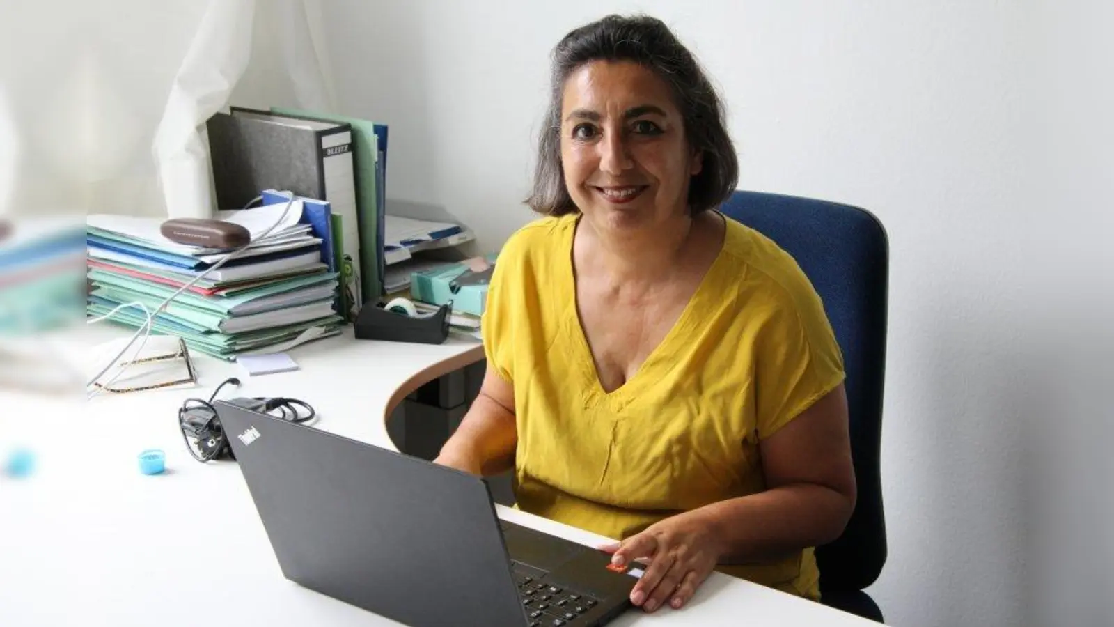 Gülseren Demirel in ihrem Büro im Bayerischen Landtag, dem sie seit 2018 angehört. (Foto: sb)