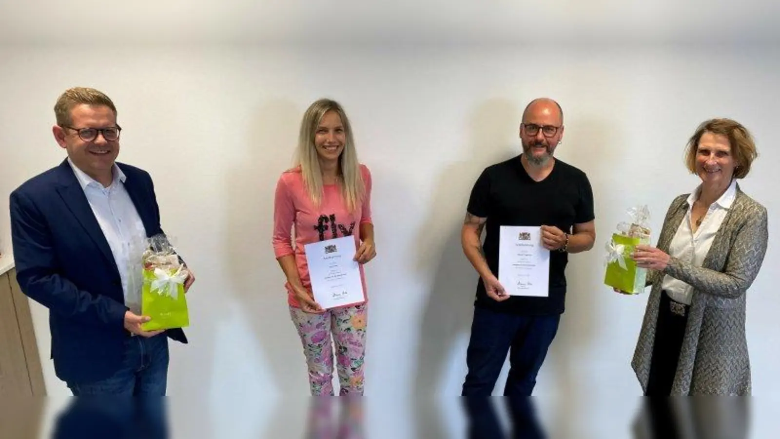 Oliver Wackenhut, Ana Stranic, Thomas Trautwein und Inge Lesser (von links). (Foto: Pressestelle Arbeitsagentur Weilheim)