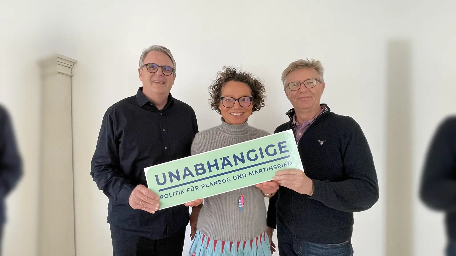Die „Unabhängige Politik Planegg” mit Vorsitzendem Florian Zeller, Schriftführerin Veronika Schorsch und Kassierer Siegfried Sitzberger. (Foto: B.Zeller)