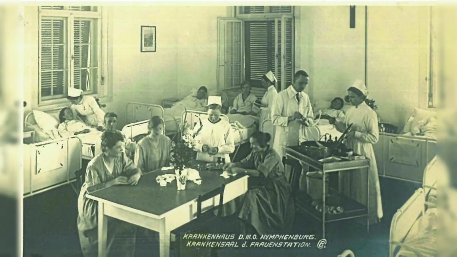 Der Krankensaal der Frauenstation im Jahr 1920. (Foto: Klinikum Dritter Orden)