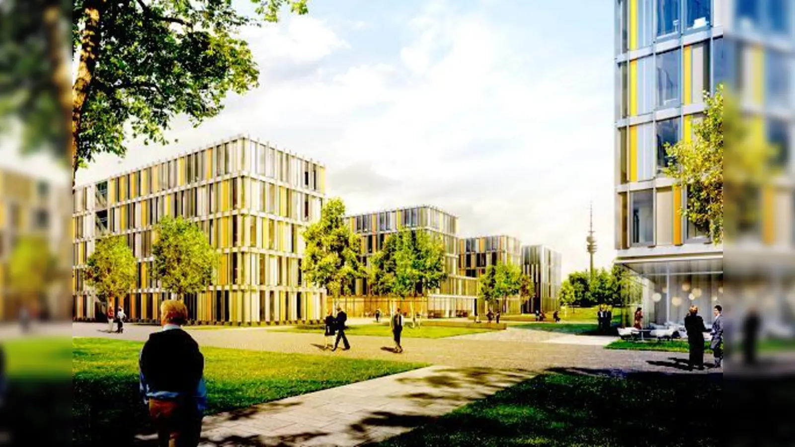 Voraussichtlich im Jahr 2013 soll auf dem Gelände der Stadtwerke-Zentrale an der Dachauer Straße ein IT-Rechenzentrum eröffnet werden. 	 (Simulation: SWM)