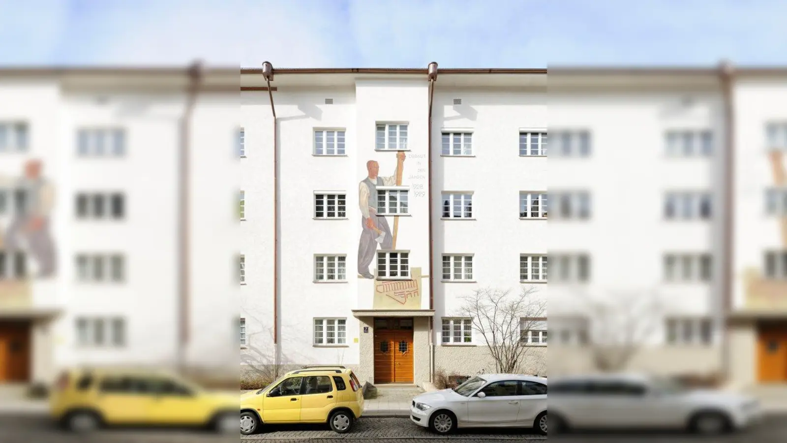 Malerei an einer Fassade in der Stupfstraße. (Foto: Uwe Kurenbach)