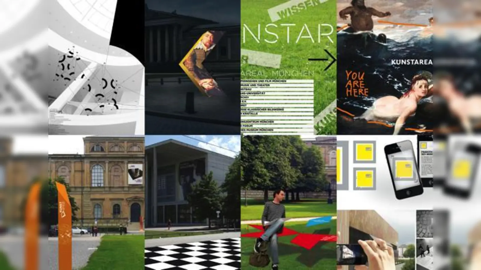 Die Vorschläge (links oben nach rechts unten) von pReview digital design, KMS TEAM, Büro für Gestaltung Wangler &amp; Abele, Rose Pistola, FREUnDE, Thomas Mayfried Visuelle Kommunikation, chezweitz &amp; roseapple, Avantgarde.  (Foto: VA)