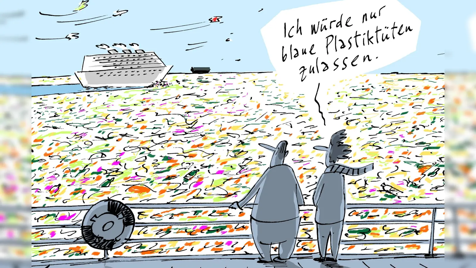 Die Karikaturenausstellung wirft einen humorvollen, aber auch kritischen Blick auf Herausforderungen unserer Zeit. (Foto: Hilfswerk Misereor)
