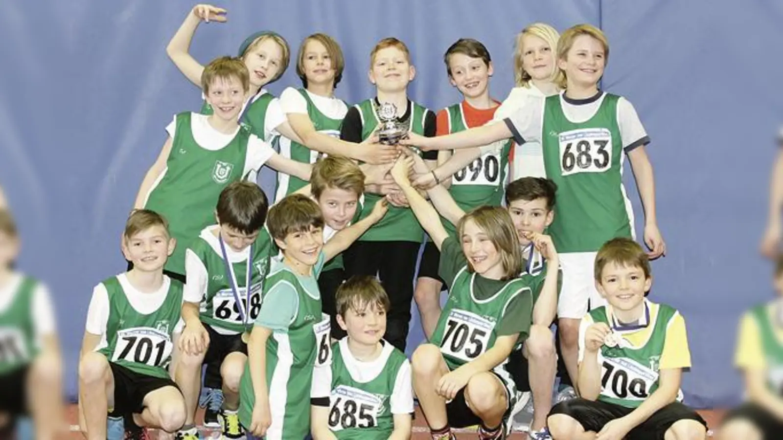 Strahlend präsentierten sich die sportlichen Buben des TSV Unterhaching nach ihrem Sieg.	 (Foto: VA)