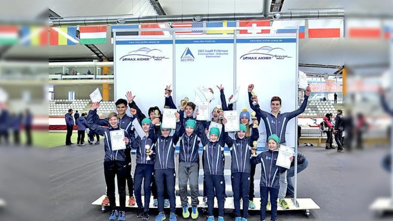 Die Eisschnelllauf-Junioren des ERSCO konnten 14 Podestplätze für sich verbuchen. 	 (Foto: VA)