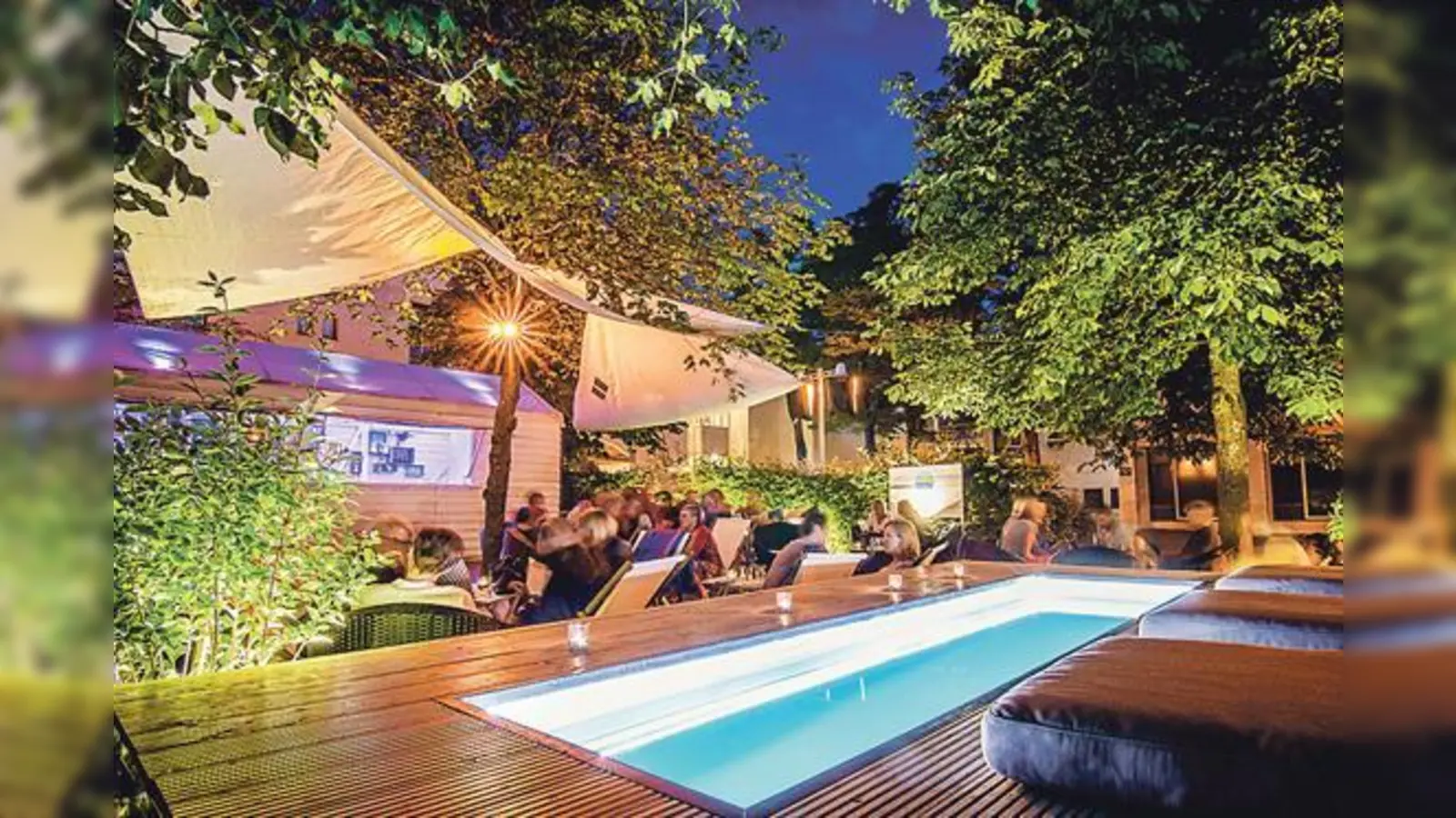 Der Biergarten wird zum Ottostrand  17 Tonnen Sand unter Kastanien.	 (Foto: VA)