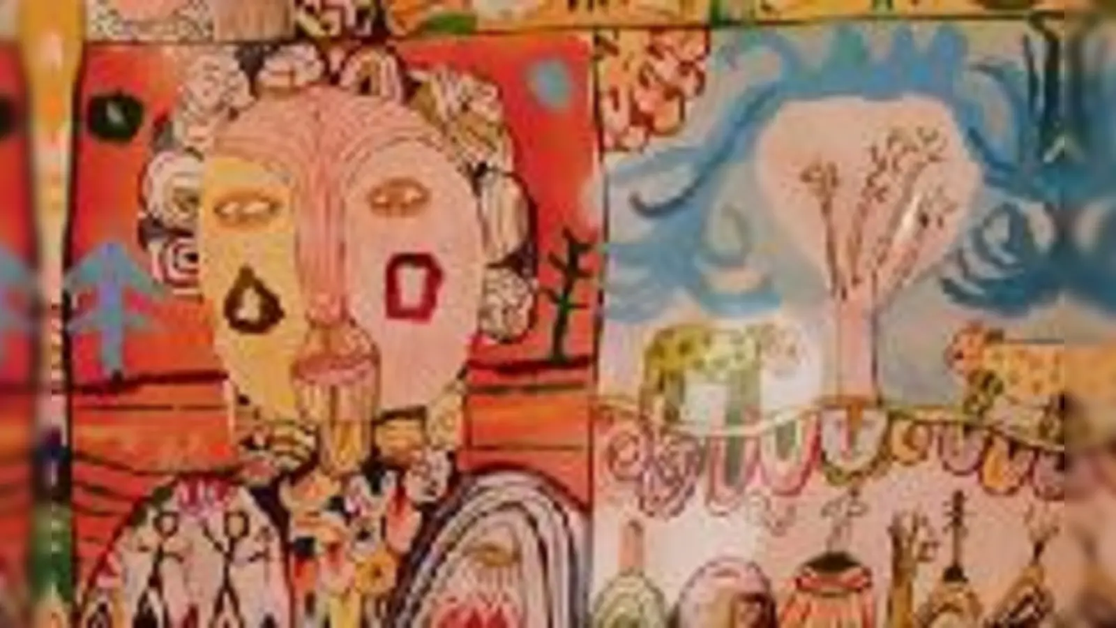 Mit Stiften und Wasserfarbe hat Günter Neupel »Bläulich wandert der Himmel an entfernte Orte« auf Papier gebracht. 	 (Foto: VA)