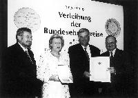 Dr. Gerald Thalheim, Parlamentarischer Staatssekretär, Evi Brandl, Rudolf Brandl, Dr. Dietrich Rieger, Hauptgeschäftsführer der Deutschen Landwirtschafts-Gesellschaft (DLG).	Foto: Privat