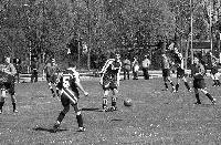 Gegen die jungen Löwen hatten die B-Jugendspieler des FC Fasanerie-Nord (dunkle Trikots) keine Chance.	Foto: Privat
