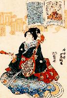 Traditionelles japanisches Musikinstrument: Die »biwa«.