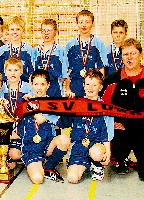 Die stolzen Sieger  die E1-Jugend des SV Lohhof.	Foto: SV Lohhof