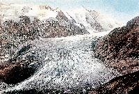 Bedrohte Gletscher in den Hochalpen, hier der Großglockner 1900.	Foto: Museum