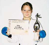 Konnte auf heimischem Parkett glänzen: Annette Böhmer gewann die internationalen Münchner Karatemeisterschaften.	Foto: Verein