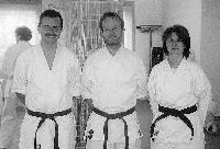 Die Trainer Andreas Springer, Walther Hoch und Kristina Vizentin unterrichten bei Jiu-Jitsu München in Moosach. 	Foto: VA