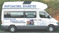 In dem Infomobil Diabetes können Diabetiker ihren Langzeitblutzuckerwert (HbA1c-Wert) messen lassen, der Auskunft über den druchschnittlichen Blutzuckerspiegel der letzten Monate gibt.