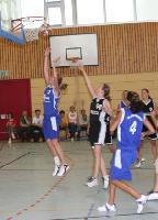 Schnell am Ball: die Basketball-Meisterinnen des TS Jahn. Foto: Verein