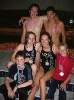 Glückliche Gesichter bei den Lohhofer Schwimmern nach den Wettkämpfen in Rosenheim. Foto: Verein