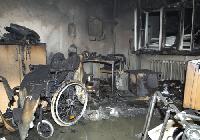 Das verheerende Feuer hat das Zimmer völlig zerstört.	Foto: Feuerwehr