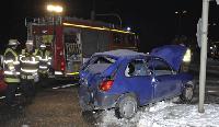 Der Kleinwagen der 53-Jährigen war nach dem Unfall nur noch Schrott. 	Foto: Feuerwehr