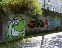 Graffiti an der Ludwigsbrücke.	Foto: Brücke