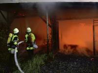 Großbrand einer Lagerhalle in Berg am Laim. Foto: Berufsfeuerwehr