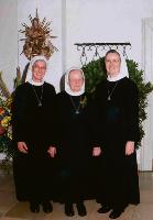 v. li. nach re.: Schwester M. Theodolinde Mehltretter, Schwester Maria Siglinde Reichart, Schwester M. Adelinde Schwaiberger. Foto: Orden