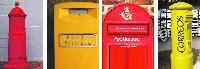 Gelb und rot beherrschen die europäische Postlandschaft. Ab 2009 kommen Konkurrenten dazu – dann wird die Dienstleistungslandschaft vielfältiger und die Briefkästen wohl bunter. Fotos: Archiv