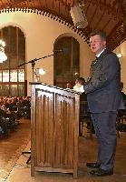 Begrüßung durch Stadtrat Robert Brannekämper (Mitglied des Bogenhauser Bezirksausschusses) im Saal des Alten Rathauses. Foto: VA