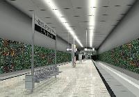Moosachs Bürger können bei der Gestaltung der U-Bahnhöfe St.-Martins-Platz (Plan oben) und Moosach (vorläufige Idee: unten) mitreden.	Fotos: Baureferat