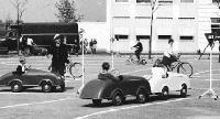 Münchner Verkehrserziehung früher.	Foto: Polizei