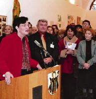 Bürgermeisterin Christine Strobl bei der Eröffnung der Ausstellung. 	Foto: VA