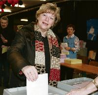 Zuversichtlich ging Johanna Salzhuber zur Wahl. Die ersten Prognosen gaben ihr am Wahlabend Recht.	Foto: em