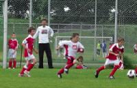 Die Jungs der F2-Mannschaft zeigten Einsatz und konnten sich über den Sieg freuen	Foto: Verein