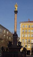 Treffpunkt für die Führung am 9. November: die Mariensäule, die am 7. November 1638 aufgestellt worden war. 	Foto: VA