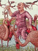 »Allein diese Andeutung Placido Flamingos sollte genügen, um den Taschenkrebs aus dem Wendekreis seines Alptraums zu verscheuchen«, schreibt Leder zum Bild »Bouillabaise«.Bild: Leder